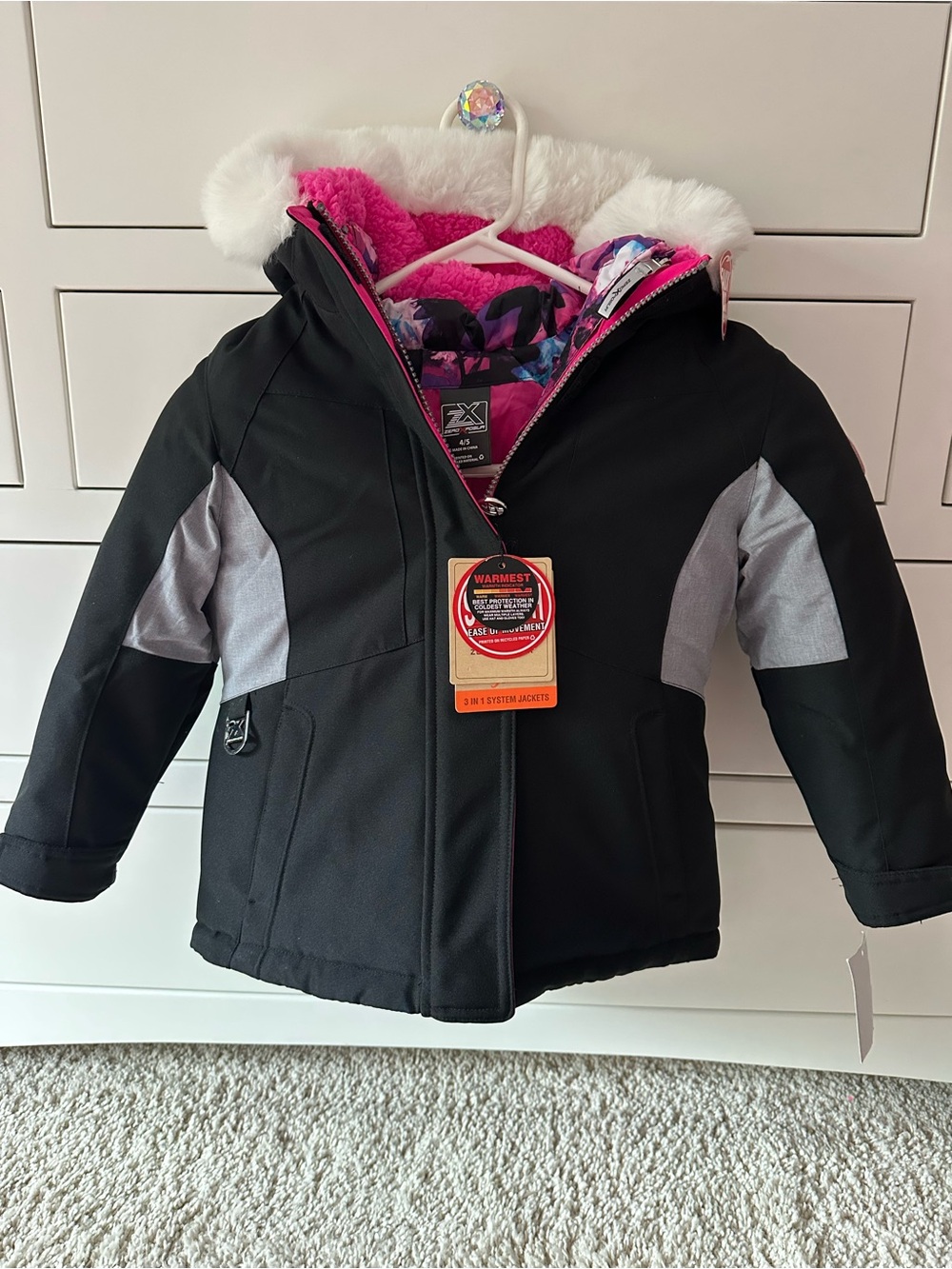 NWT 3 in 1 Winter Jacket. Size 4/5